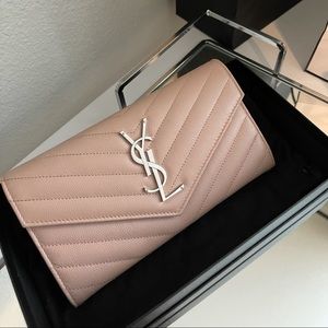 Saint Laurent pale pink wallet
